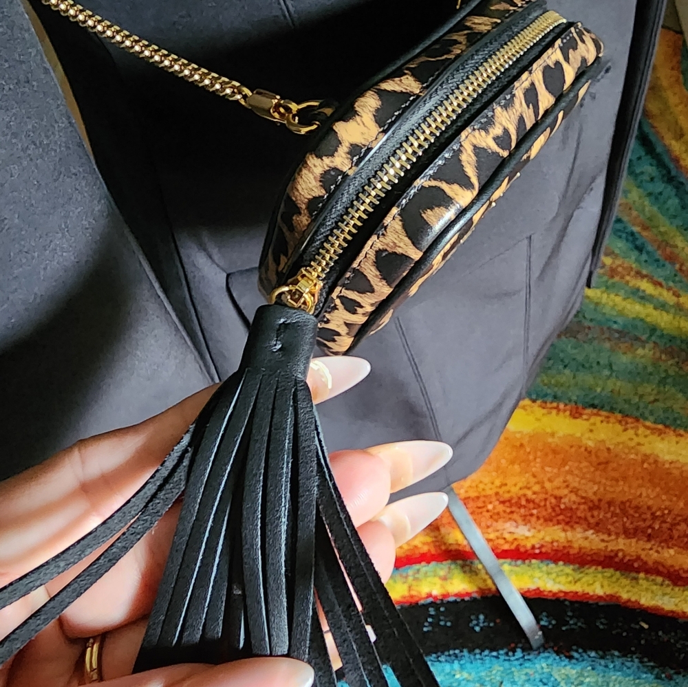 Authentic YSL Leopard Print Mini Crossbody Bag - Picture 9 of 14
